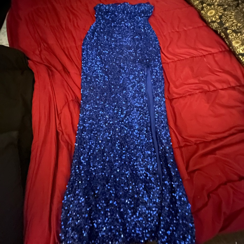 Stunning Blue Sequin Gown